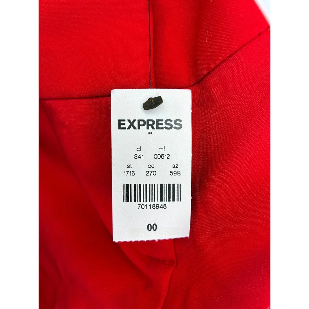 Vivid Red Express Columnist Dress Pants - NWT. Size 00 Barely Boot.